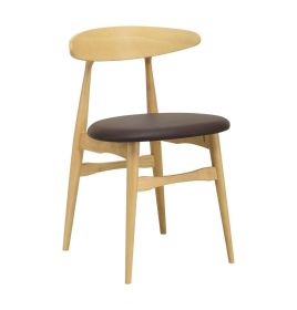 Telyn Dining Chair - Natural & Mocha