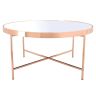 Xander - Copper Coffee Table with Mirror Top - Big