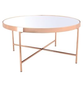 Xander - Copper Coffee Table with Mirror Top - Big
