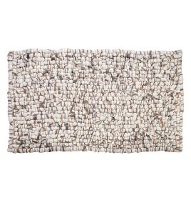 Amala - Handmade Wool Felt Pebble Rug - Brown Stripes (size: 5 x 7 ft)