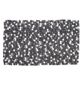 Amala - Handmade Wool Felt Pebble Rug - Grey (size: 5 x 7 ft)