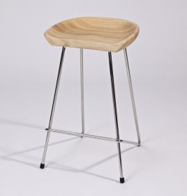 Aria Counter/Bar Stool (Color: beech, Base: Chrome, size: Counter Stool)