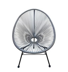 Acapulco Indoor/Outdoor Chair (Color: plasticrattan-dark-grey)