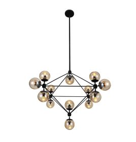 Jonatan Chandelier - 15 Bulbs (Globes: Clear)