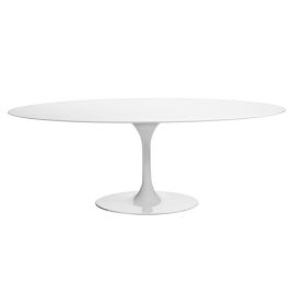 Maisie Dining Table - Oval - Fiberglass Top (Color: White)