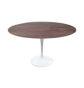 Maisie Dining Table - Round - Walnut/White Oak/Ash Top (Top: ash-veneer-y, Diameter: 100cm)