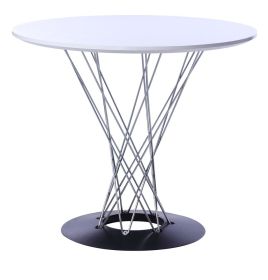 Malena Dining Table - MDF Top (Diameter: 80cm, Color Top: White)
