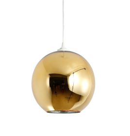 Mirror Ball Shade Pendant Lamp - Gold (size: 25cm)