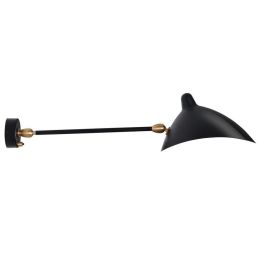 Sergio One-Arm Sconce Wall Lamp (Color: Black)